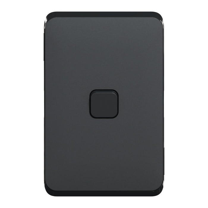 Iconic Cover Plate Skin Single Vertical Horizontal Black