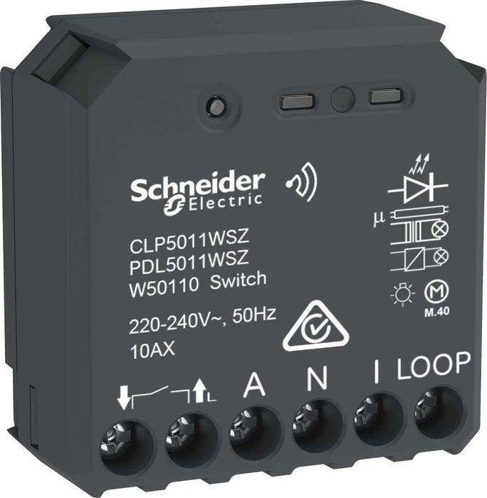 Wiser Micro Module Switch 10AX 240V Grey
