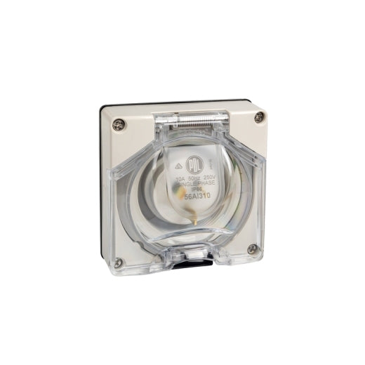 Appliance Inlet 3Pin 10A 250V 1Ph IP66 Grey