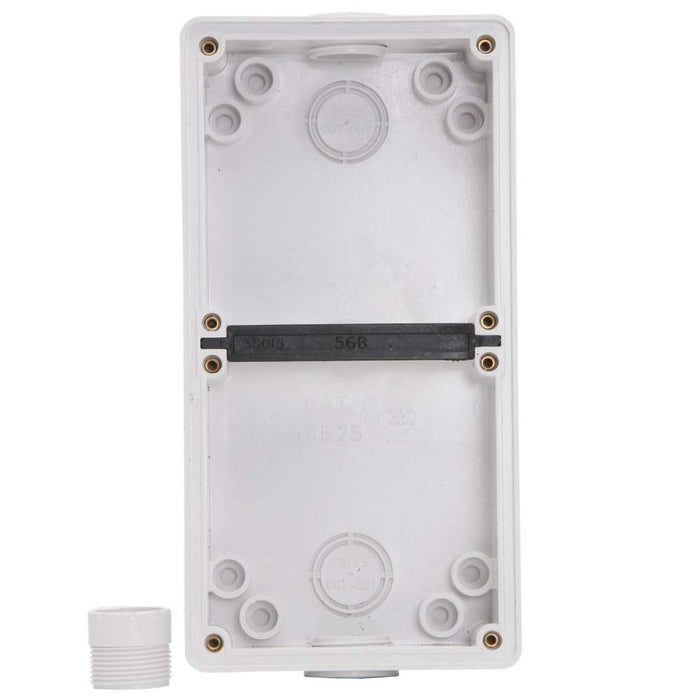 Enclosure 2Gang IP66 Shallow White
