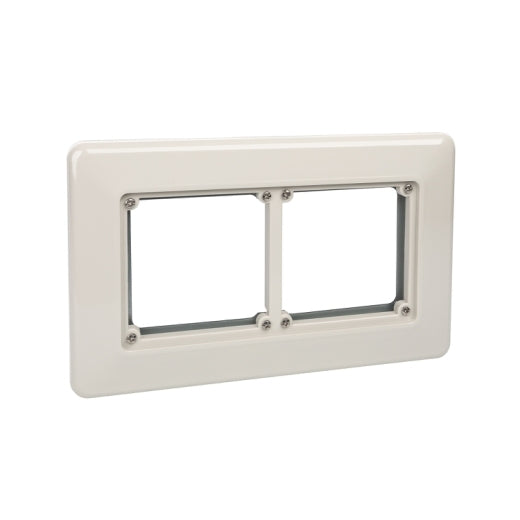 Flush Surround 2Gang IP66 Grey