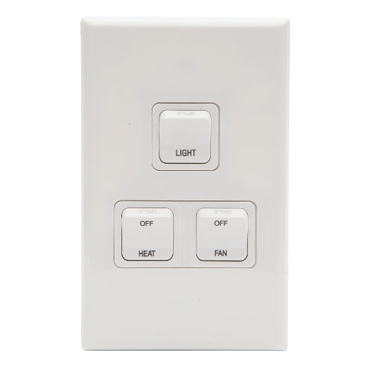 Switch Triple Waterproof IP56 Vert White