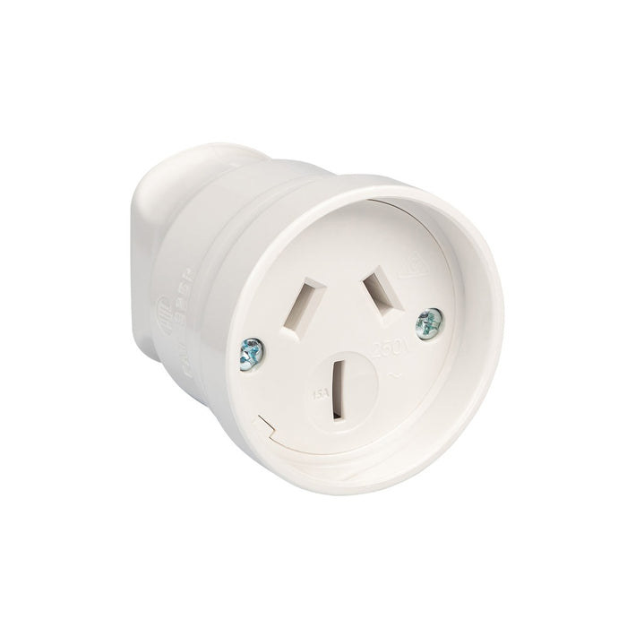 Cord Connector Back Entry 15A Heavy Duty White