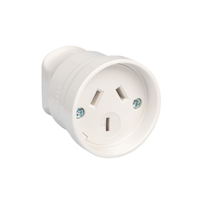 Cord Connector Back Entry 10A Heavy Duty White