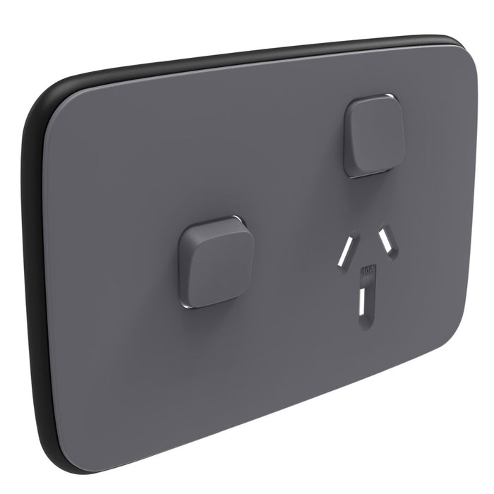 Iconic Essence Cover Plate Sw Skt Sgl 1x Sw Hz Ash Grey
