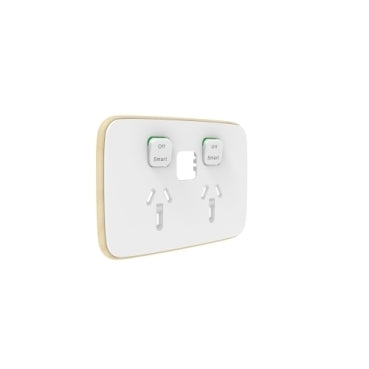 Iconic Cover Plate Double Horizontal Arctic White