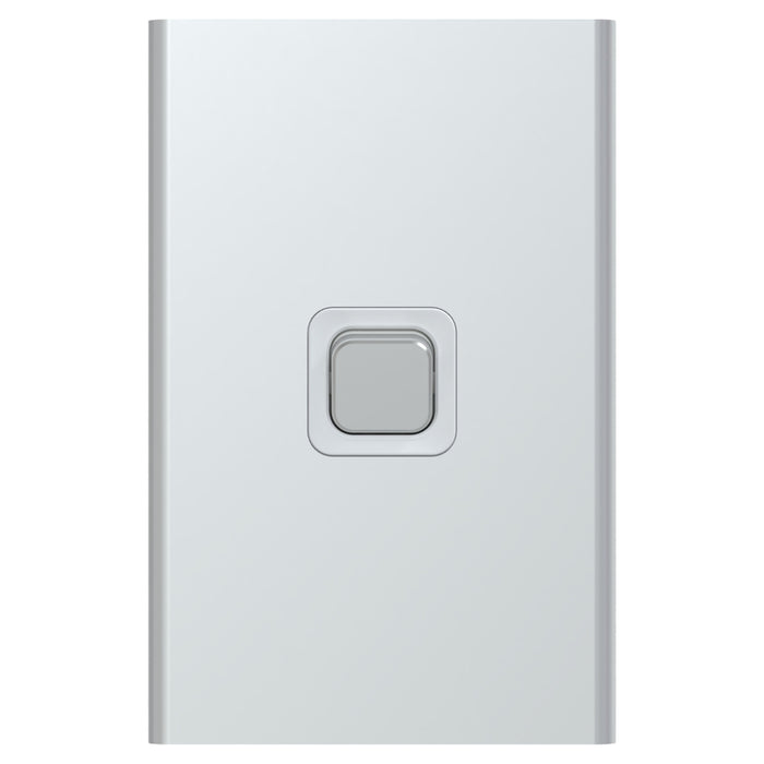 Iconic Styl Switch Single Vertical 20A Silver