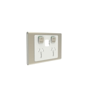 Iconic Cover Plate Double Horizontal Crowne