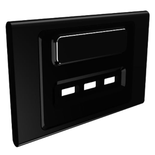 Iconic Styl USB Charging Stn 3Gang Cover Only Silver Shadow