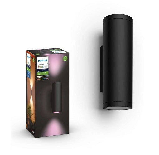 Hue Appear Outdoor Wall Light Up/Down Black