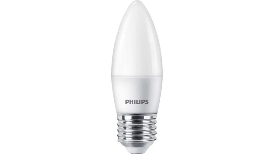 Lamp LED Candle B35 5-50W 827 BC B22 Non Dim Frost Pkt2