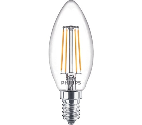 Lamp LED Candle 4.5-40W B35 SES E14 827 Clear Dimming