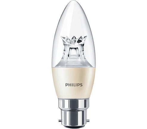 Lamp MAS LEDcandle DT 5.5-40W B38 BC B22 Clear