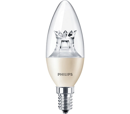 Lamp Mas LED Candle DT 8-60W B40 SES E14 827 Clear Dim