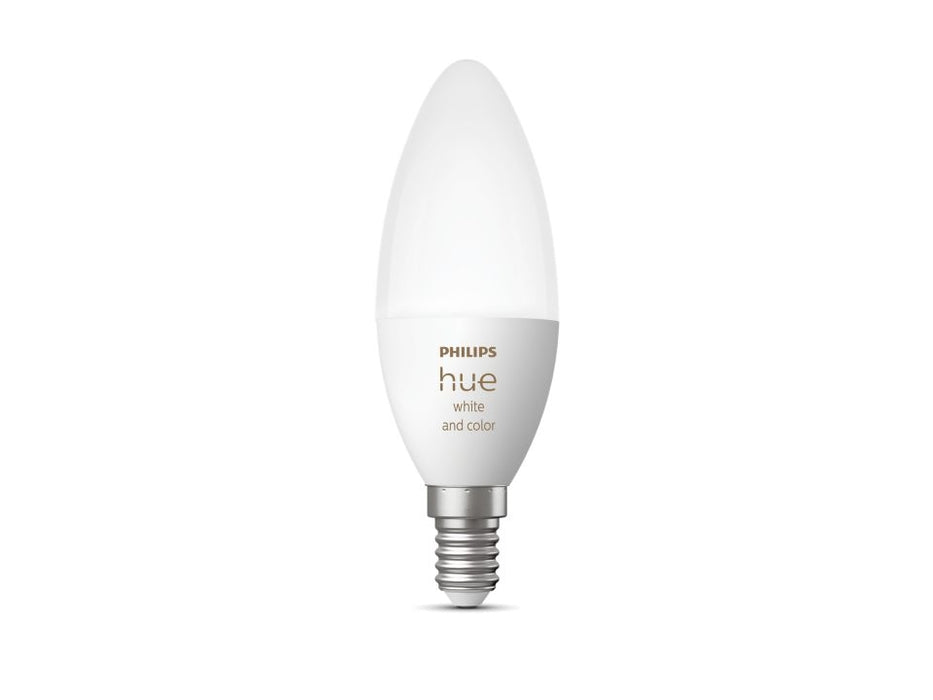 Hue Lamp LED Candle 5.3W B39 SES E14 White and Colour