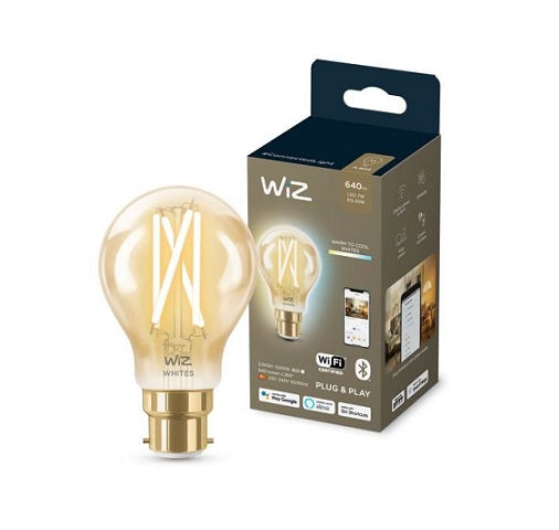 WiZ Lamp 6.7W A60 Filament B22 BC Amber Wi-Fi BLE