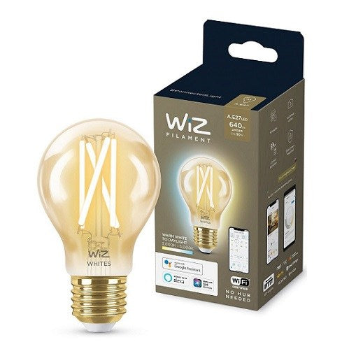 WiZ Lamp 6.7W A60 Filament E27 ES Amber Wi-Fi BLE