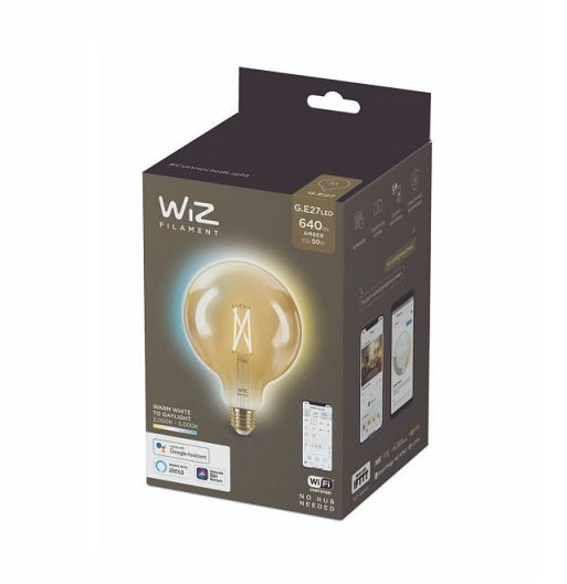 WiZ Lamp 6.7W G125 Filament E27 ES Amber Wi-Fi BLE