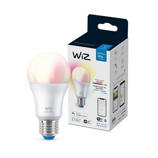 WiZ Lamp 8W A60 E27 ES RGB Full Colour Wi-Fi BLE