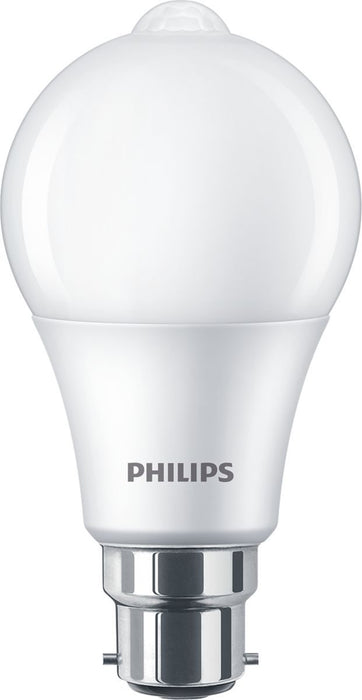 Lamp LED 8-60W B22 WW A60 Frosted Non Dim with Sensor