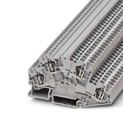 STTBS 4 Terminal 4mm 2Level Spring Cage Grey