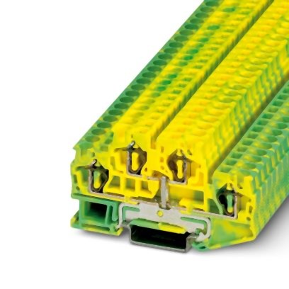 STTB4-PE Terminal Earth 4mm Spring Cage green