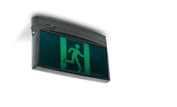 Stingray LED Exit Light with Lithium Battery Black
