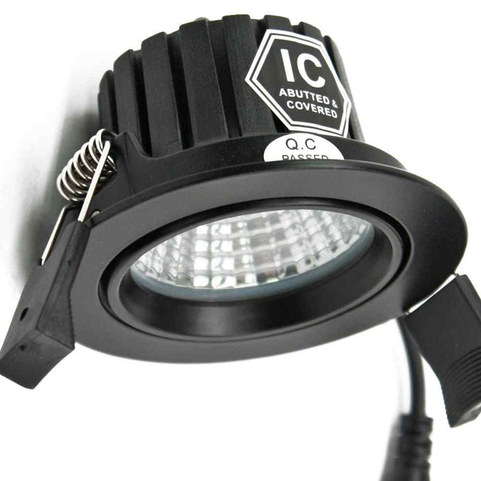 Downlight Round 8W Black Ic-F