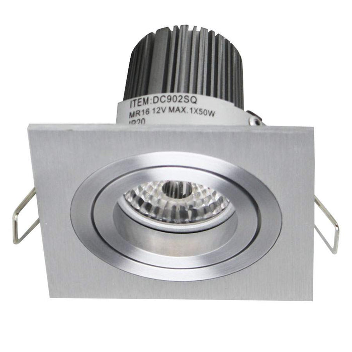 Downlight Sq 50W 30Deg Tilt/ Rotate Non-IC Aluminium