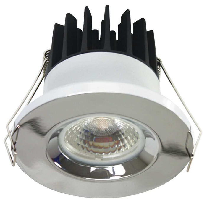 Downlight LED 10W Cob 3k Fire Rated 70mm Cutout Chrome