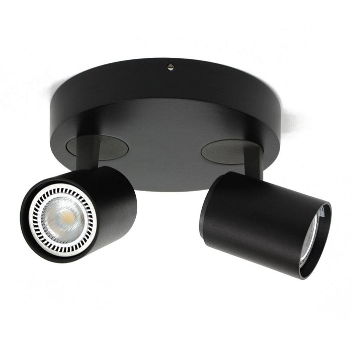 FH176 2Pan Spot 2x GU10 LED Black