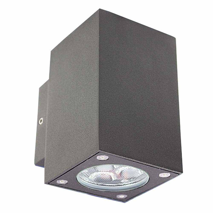Wall Light LED Two Way Square 6W IP44 Black