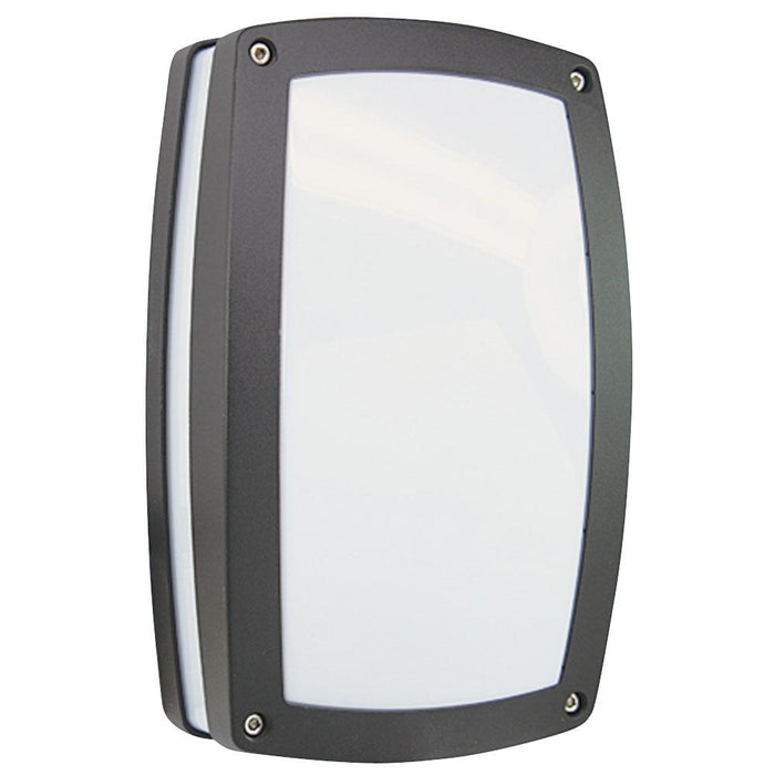 Bulkhead Fluoro 2x 9W E27 Black IP54