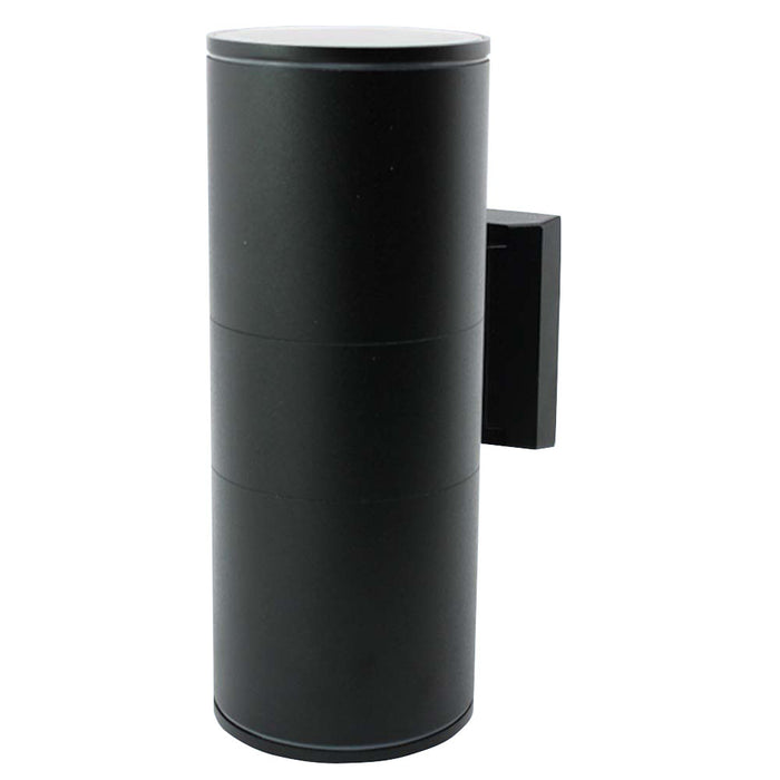 Wall Light Outdoor Up/Down Tube 2x 9W CFL IP44 Black