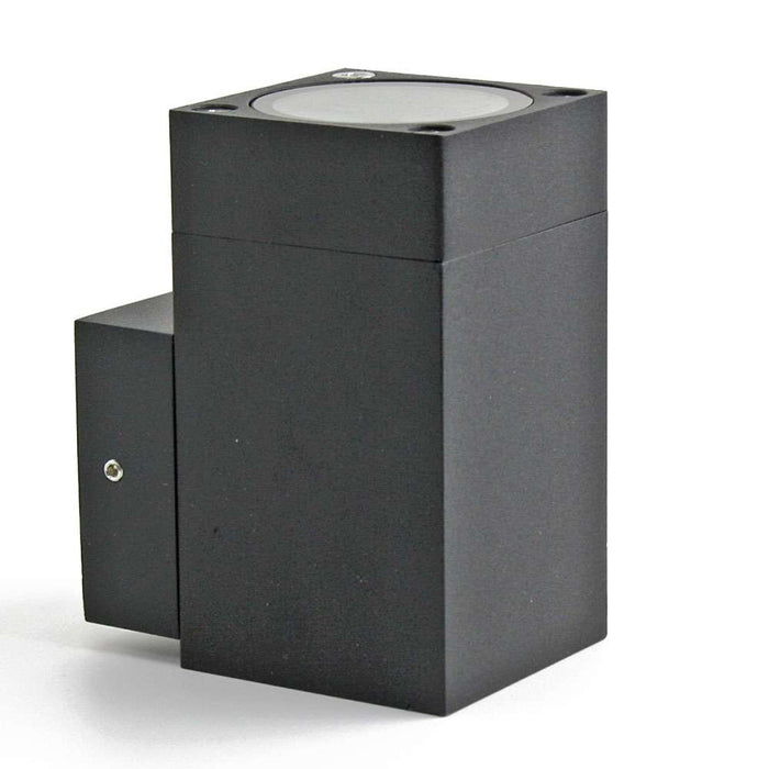 Wall Light Square GU10 240V IP54 Black