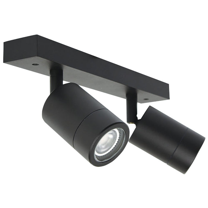 Spot Light Twin Outdoor Bar Tilt Swivel GU10 240V Black