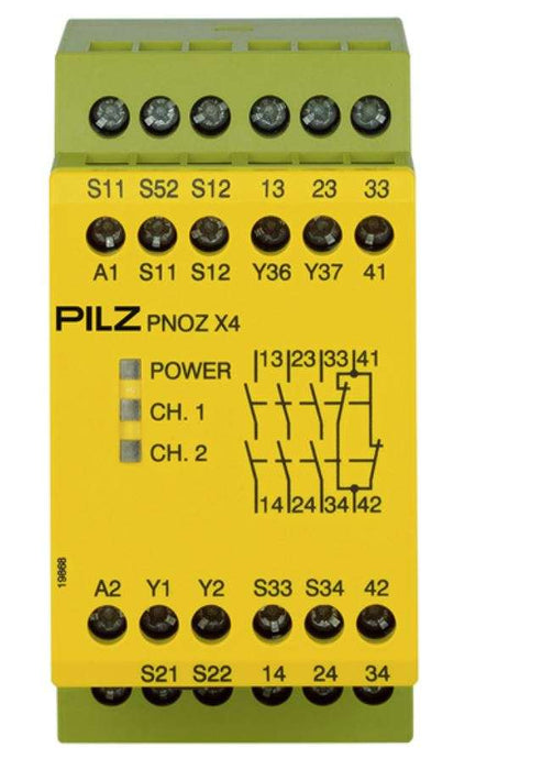 Pnoz X4 Safety Relay 24VDC 3N/O 1N/C