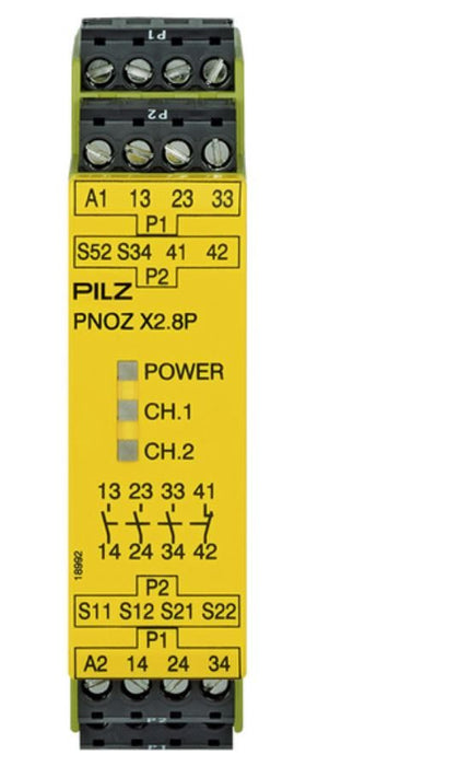 Pnoz X2.8P Safety Relay 24V AC/DC 3N/O 1N/C