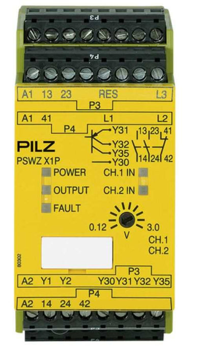 PSWZ X1P Safety Relay EMF Voltage 24-240V 2N/O 1N/C 2SO