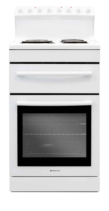 Stove Free Standing 540mm 5 Function White