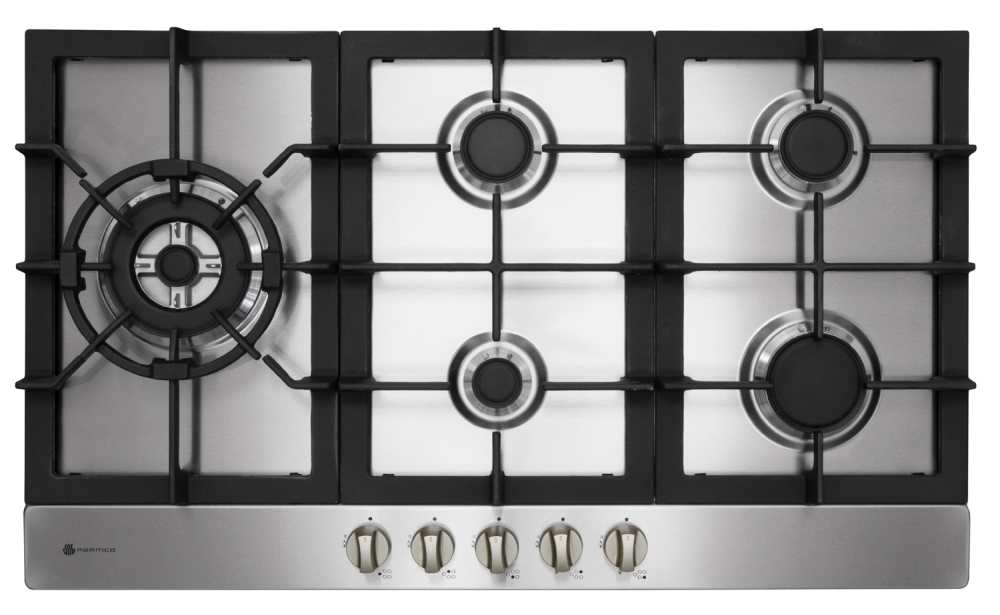 Hob 900mm 5x Gas Wok Stainless steel