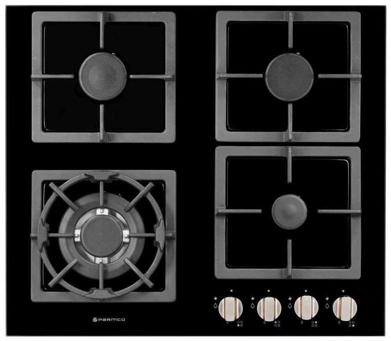 Hob 600mm 3x Gas Wok Glass