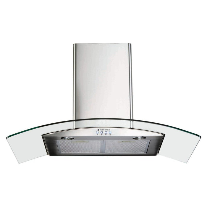 Canopy Rangehood LED 900mm Curved Glass