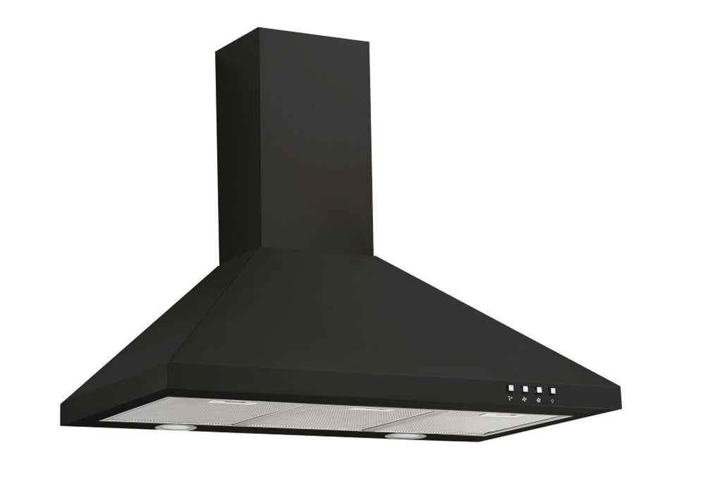 Lifestyle Canopy Rangehood LED 900mm Unbranded Black