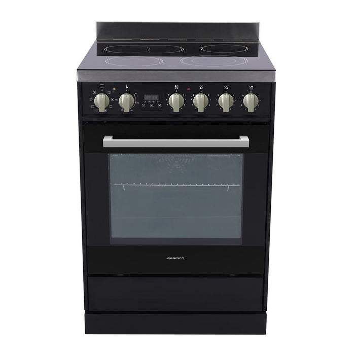 Stove Freestanding 600mm Black Ceramic