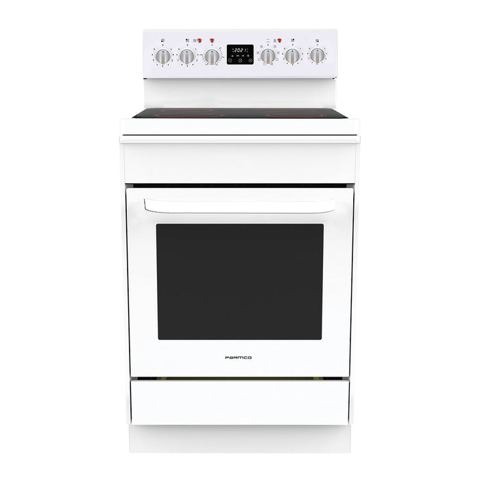 Stove Freestanding 60cm White Ceramic 8 Function