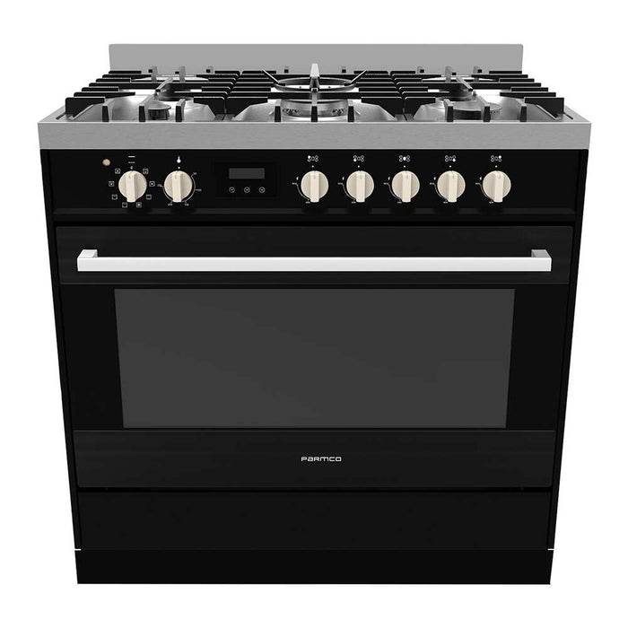 Stove Freestanding 900mm Black Gas Hob Electric Oven