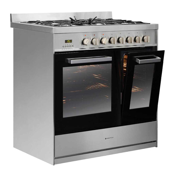 Stove Freestanding 900mm 1+Half Door Gas Hob Electric Ovens