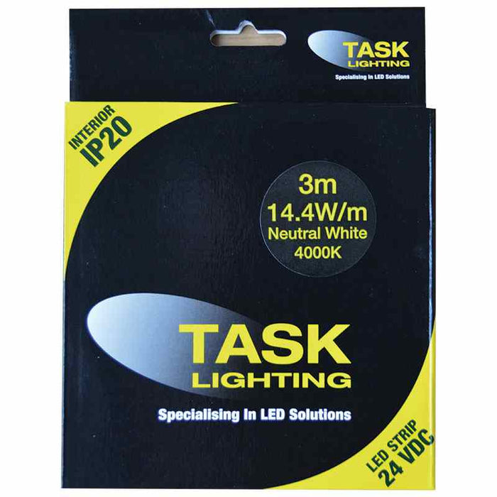 Task LED Strip Pack 14.4W/m 24VDC 3m Neut White