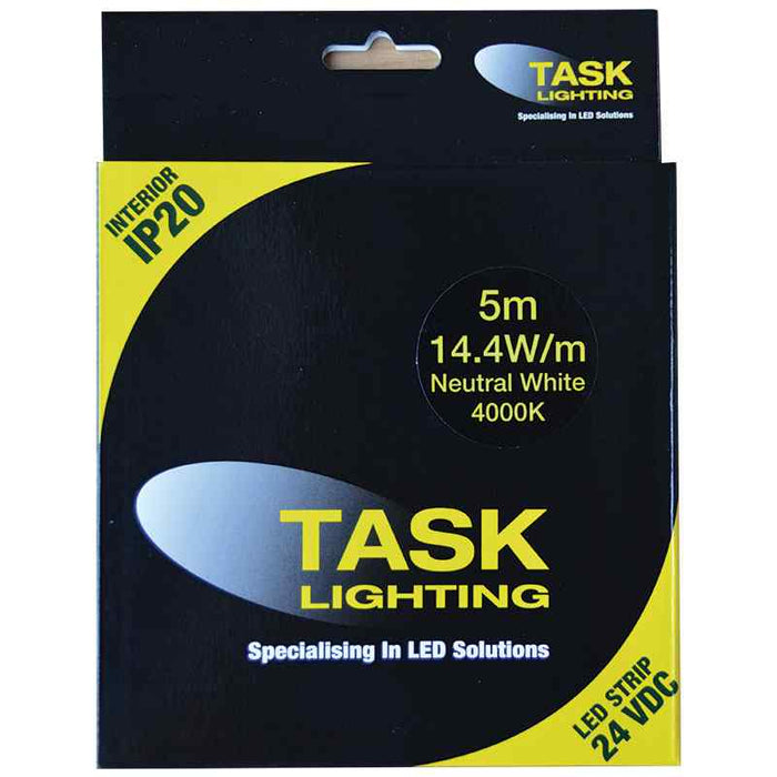 Task LED Strip Pack 14.4W/m 24VDC 5m Neut White